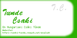 tunde csaki business card